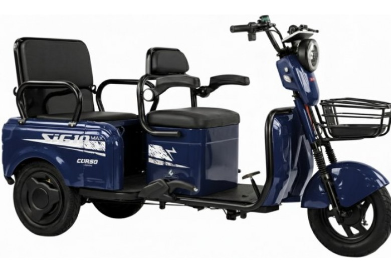 Електричний трицикл Corso «SIG-10 MAX» двигун 1200W, акумулятор графеновий 72V/36Ah