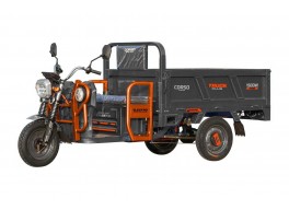 Електричний вантажний трицикл Corso «Truck Plus» CR-941705 (1) 6 МІСЦЬ + 2 ЯЩ АКУМ, двигун 1500W, акум. 72V/58Ah, колеса 375-12 / 400-12, розібраний 