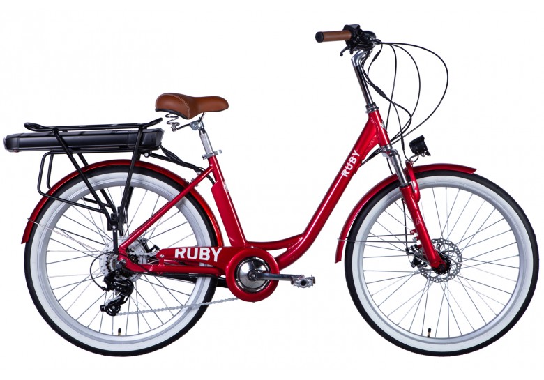 Велосипед з електроприводом 26" алюміній Dorozhnik RUBY AM рама-17" 48B 12,5А*год з кріпл. до багажн. 500Вт Велосипед з електроприводом 26" алюміній Dorozhnik RUBY AM рама-17" 48B 12,5А*год з кріпл. до багажн. 500Вт