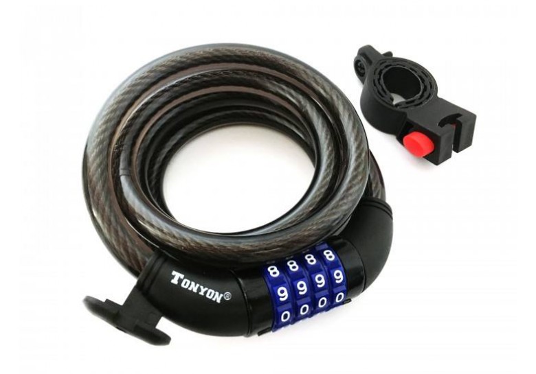 Велосипедный замок кодовый Tonyon TY523 Code 12x1500 мм Велосипедный замок кодовый Tonyon TY523 Code 12x1500 мм