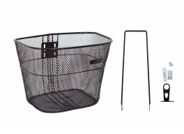 Корзина 24" St с крепл.на ось 340*260*240 со стойкой 370 мм TEN009 с кронштейном (черный; ED)