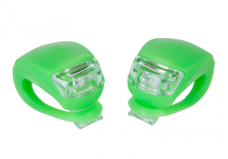 Мигалка 2шт BC-RL8001 білий+червоне світло LED силіконовий (зелений корпус) Мигалка 2шт BC-RL8001 білий+червоне світло LED силіконовий (зелений корпус)