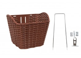 Корзина 28" Pl с крепл.на ось H340*W260*D270 H400Lмм TEN 019 с кронштейном (коричневый; CP)
