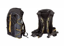 Рюкзак QIJIAN BAGS B-300 44х26х9cm черно-серо-желтый