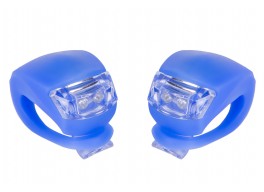 Мигалка 2шт BC-RL8001 білий+червоне світло LED силіконовий (синій корпус)