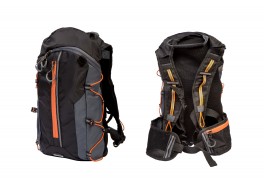 Рюкзак QIJIAN BAGS B-300 44х26х9cm черно-серо-оранжевый