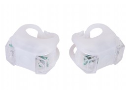 Мигалка 2шт BC-RL8002 білий+червоне світло LED силіконовий (білий корпус)