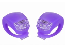 Мигалка 2шт BC-RL8001 білий+червоне світло LED силіконовий (фіолетовий корпус)