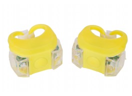 Мигалка 2шт BC-RL8002 білий+червоне світло LED силіконовий (жовтий корпус)