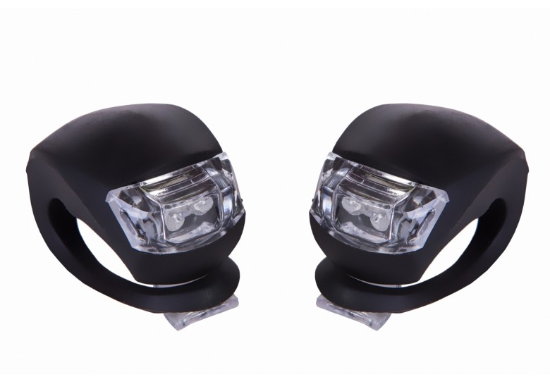Мигалка 2шт BC-RL8001 білий+червоне світло LED силіконовий (чорний корпус) Мигалка 2шт BC-RL8001 білий+червоне світло LED силіконовий (чорний корпус)