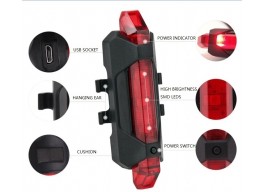 Фонарь габаритный задний BC-TL5411 5 светодиодов USB (красный)