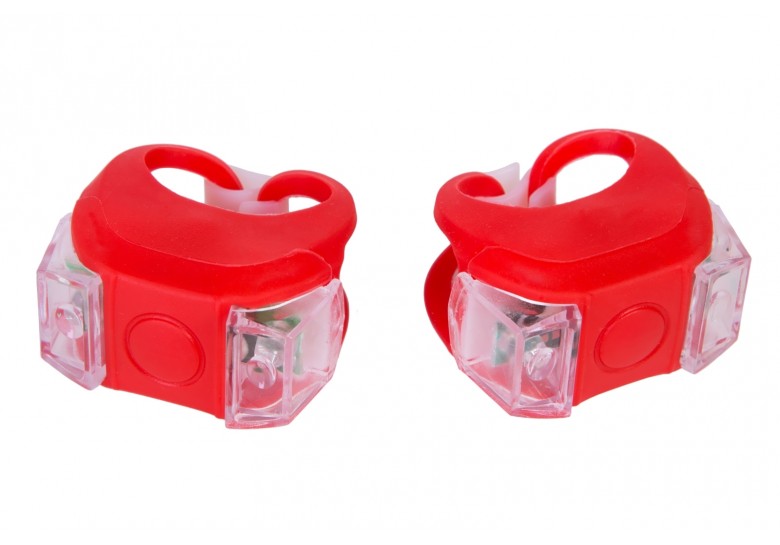 Мигалка 2шт BC-RL8002 білий+червоне світло LED силіконовий (червоний корпус) Мигалка 2шт BC-RL8002 білий+червоне світло LED силіконовий (червоний корпус)