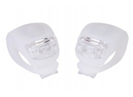 Мигалка 2шт BC-RL8001 білий+червоне світло LED силіконовий (білий корпус)
