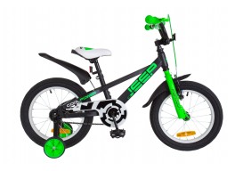 Велосипед 16" Formula JEEP 14G St с крылом Pl 2018 (черно-салатный (м))
