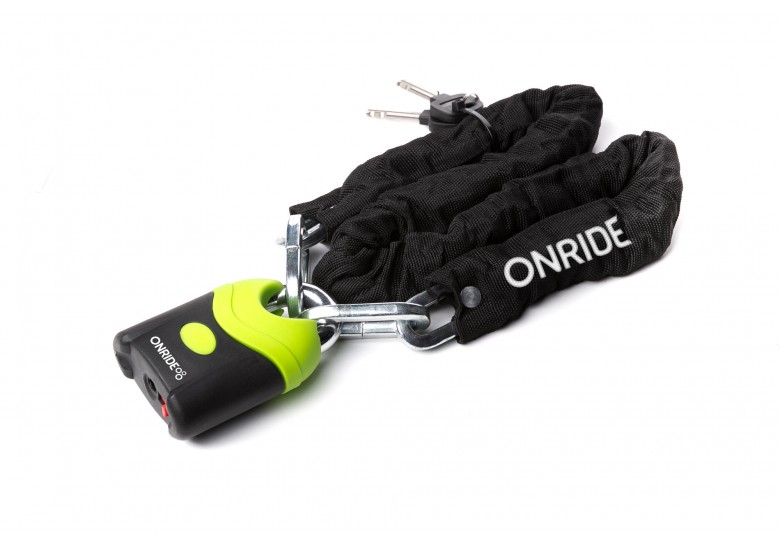 Замок ONRIDE HULK 50 цепной 8ммX1000мм с навесным замком Замок ONRIDE HULK 50 цепной 8ммX1000мм с навесным замком